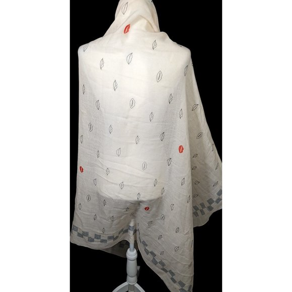 Rag & Bone Checkerboard Lip Print Shawl/Scarf - Picture 4 of 12